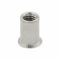Knurled Body Countersunk Open End Cylinder Rivet Nut Insert Stainless