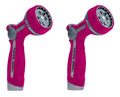 2 Melnor Pink Heavy Duty Garden Water Hose Spray Nozzle 8-pattern