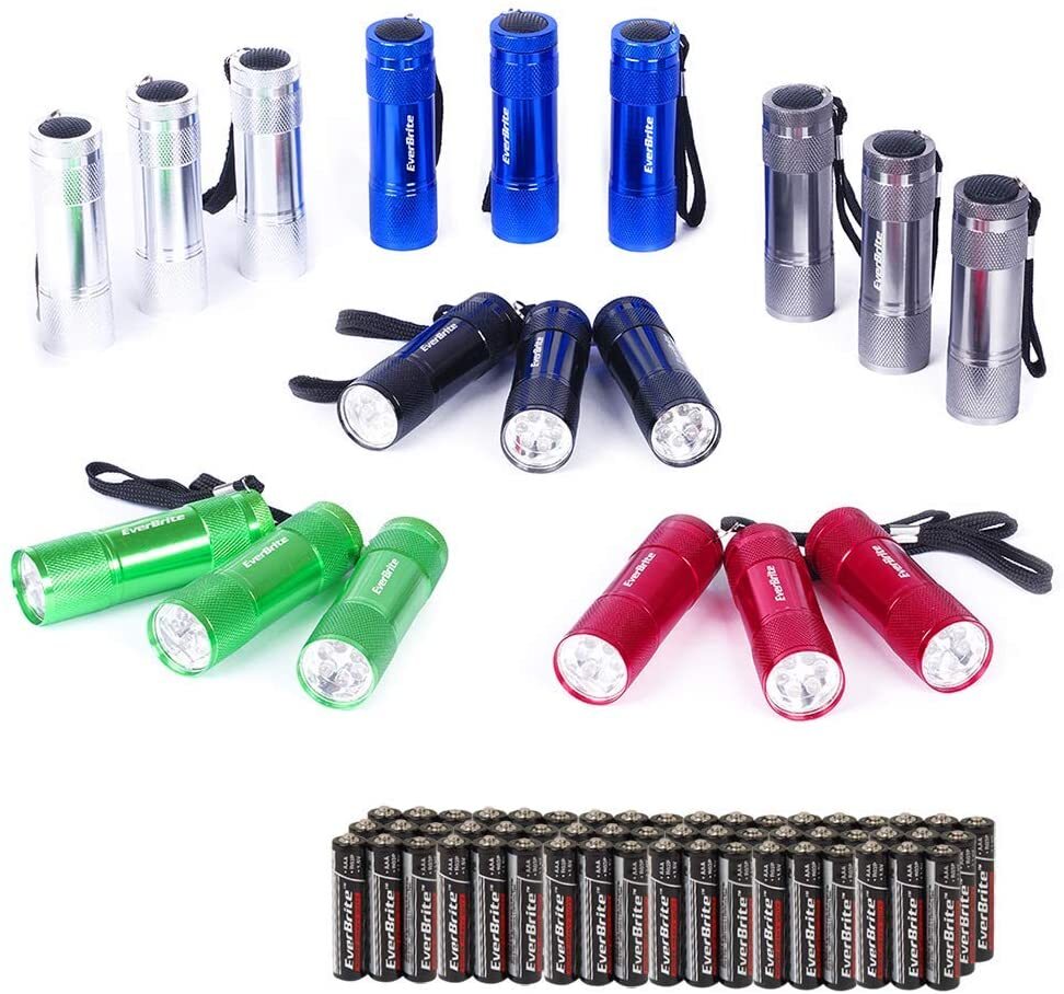 EverBrite 18 Pack LED Flashlight Set by EverBrite