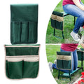 Green Folding Garden Kneeler Bench Sturdy And Portable With Tool