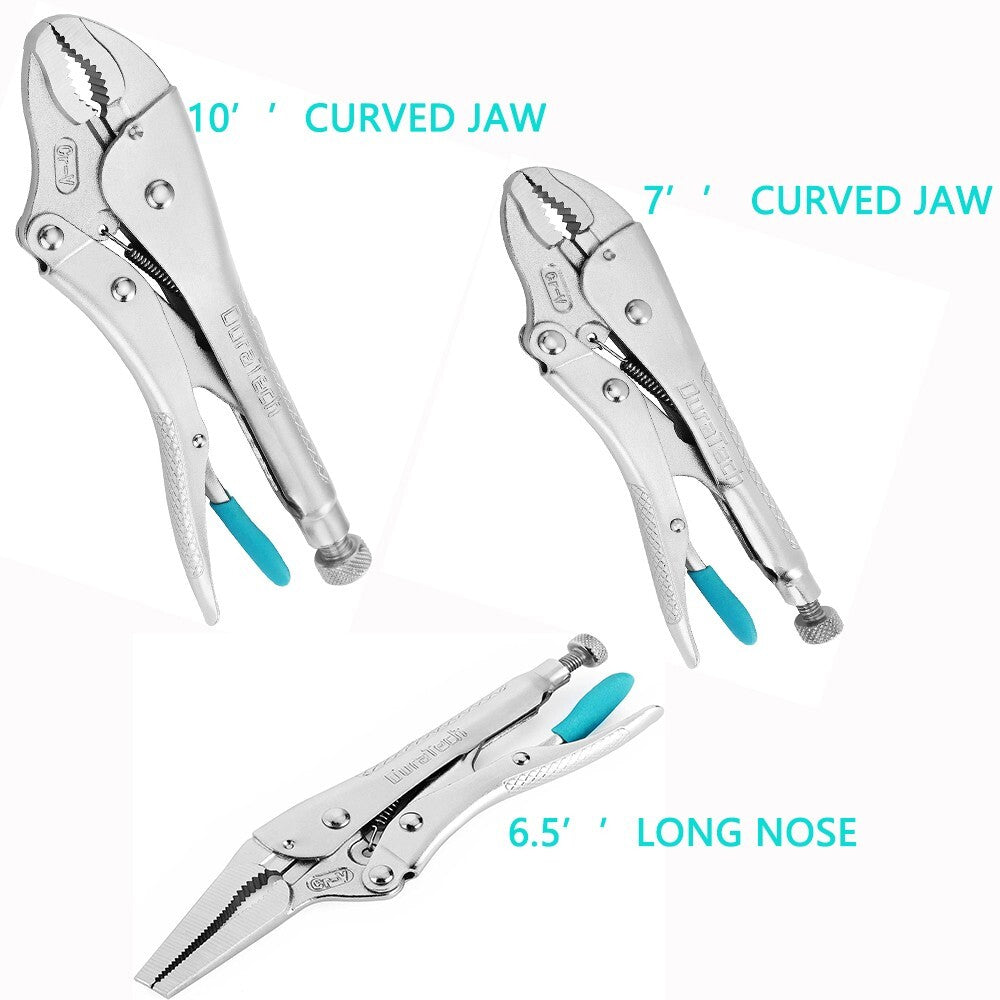 DURATECH 10" Locking Pliers with Curved Jaw by DURATECH