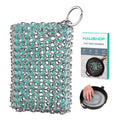 Haushof Cast Iron Scrubber Chainmail Scrubber With Silicone Core