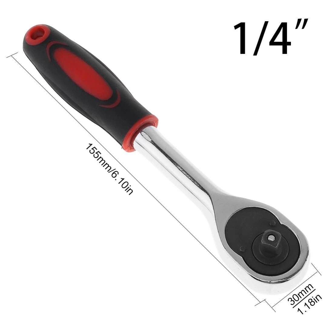 1/4-inch Drive Ratchet, 24-tooth Quick-release Ratchet Wrench, 6"