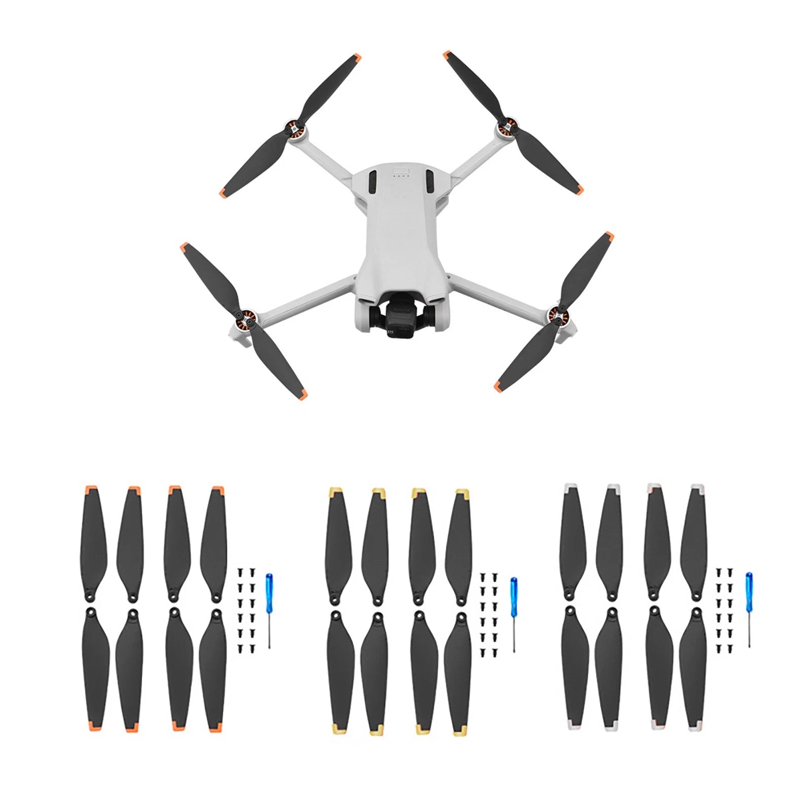 2pair Flexible Low-noise Propellers Props Blades For Dji Mini 3 Drone