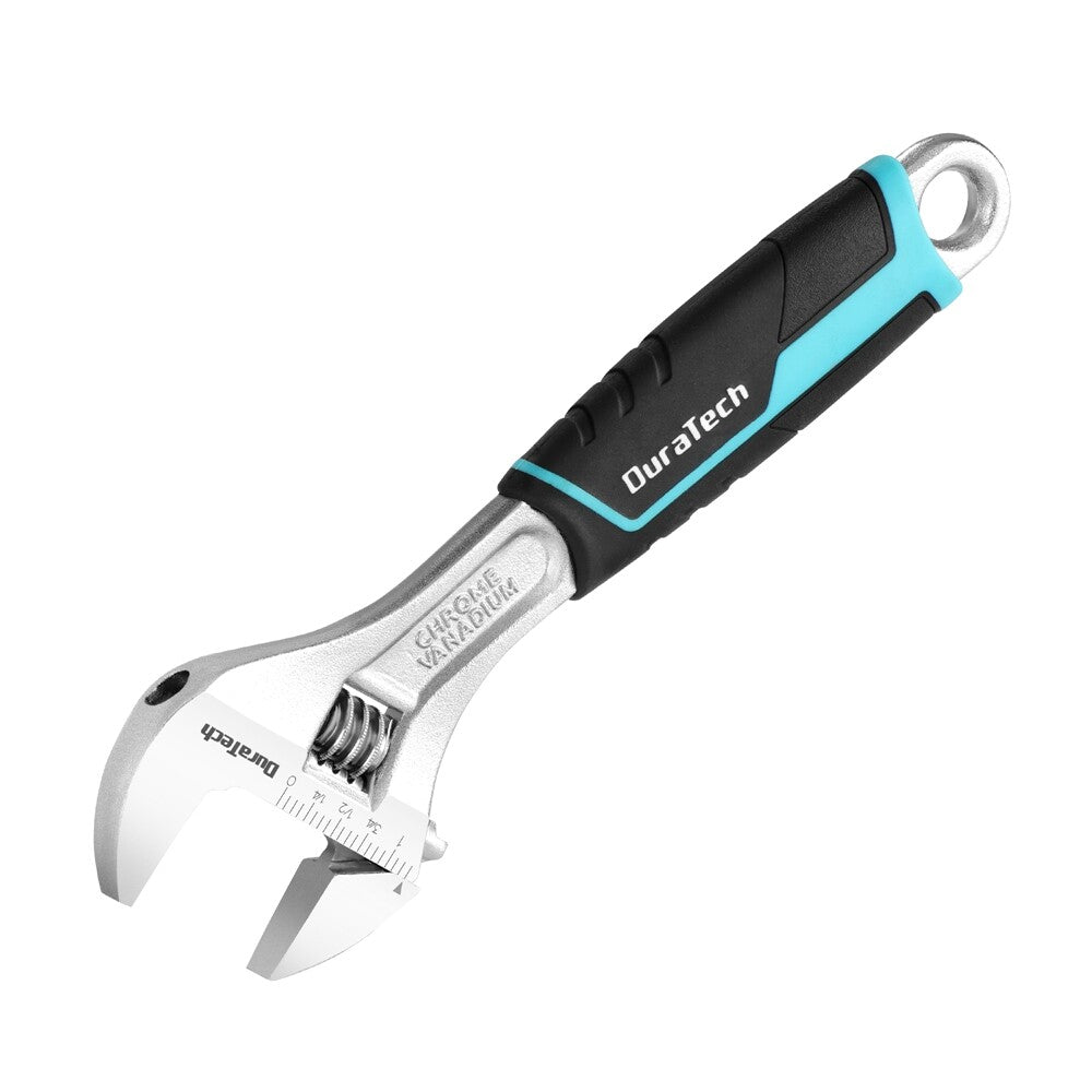 Duratech 8-Inch Adjustable Wrench Metric & Sae Cr-V Steel Wrench Wide
