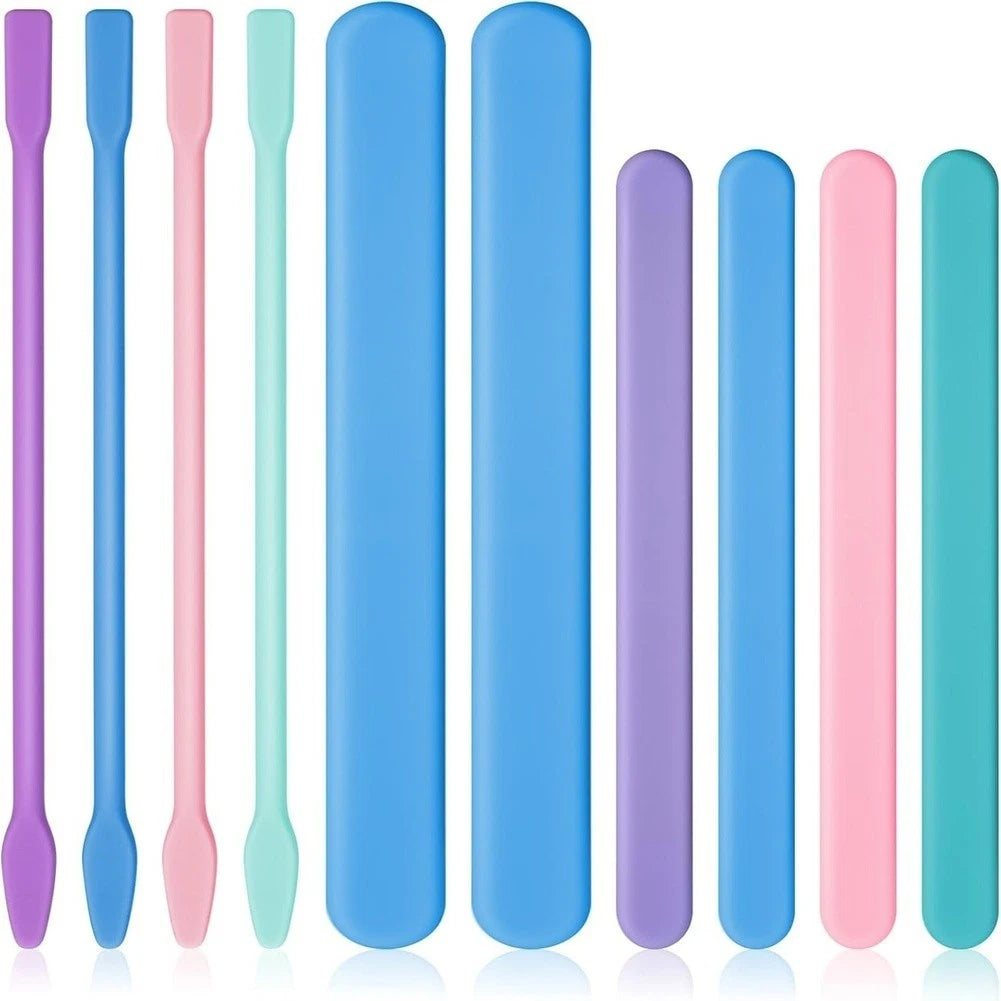 Reusable Silicone Stirring Tools Set For Resin Mixing And Wax Crafting