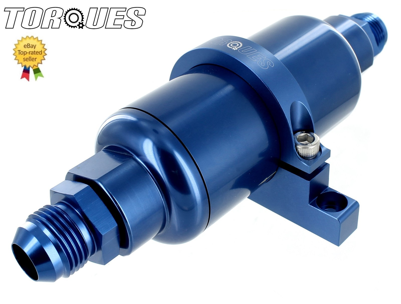 AN -10 (AN10 JIC-10) Blue Billet Fuel Filter 30 Micron And Billet