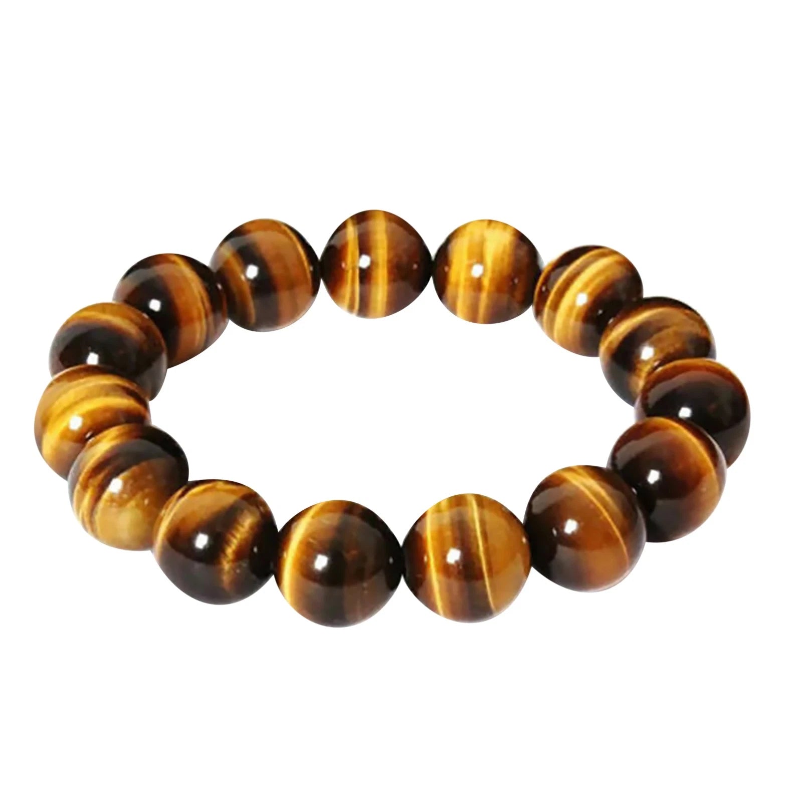 Unisex Natural Stone African Roar Natural Tiger's Eye Round Beads