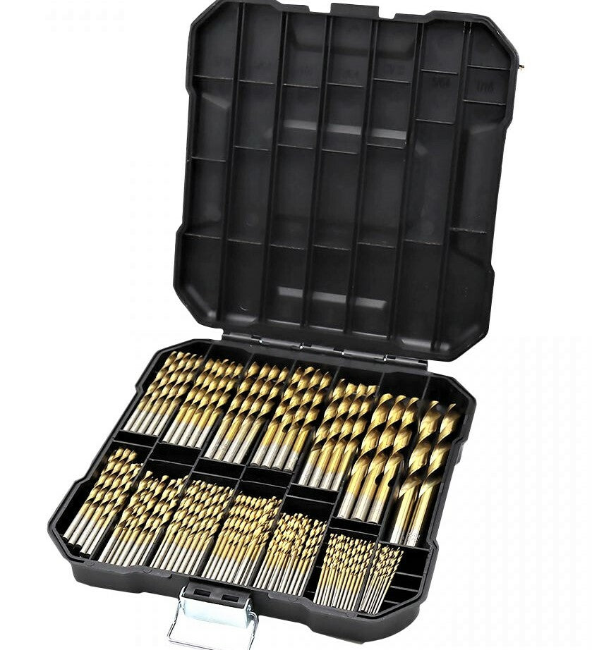 99pc Grip Tools Titanium High Speed Steel Drill Bit Assortment Set by Grip Tools