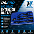 US Pro Tools 14pc 1/2" DR Ribe Socket Bit Set