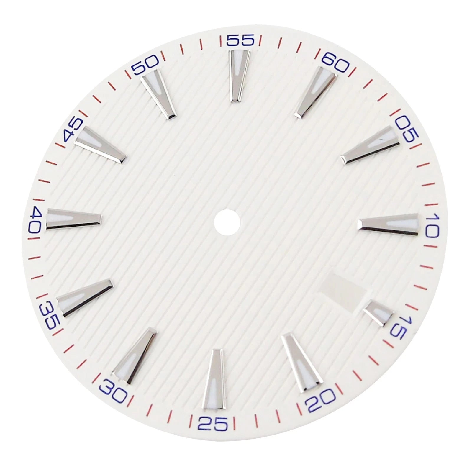 33.5mm White Watch Dial Face Plate Date @3 Replacement For Nh35/nh35a