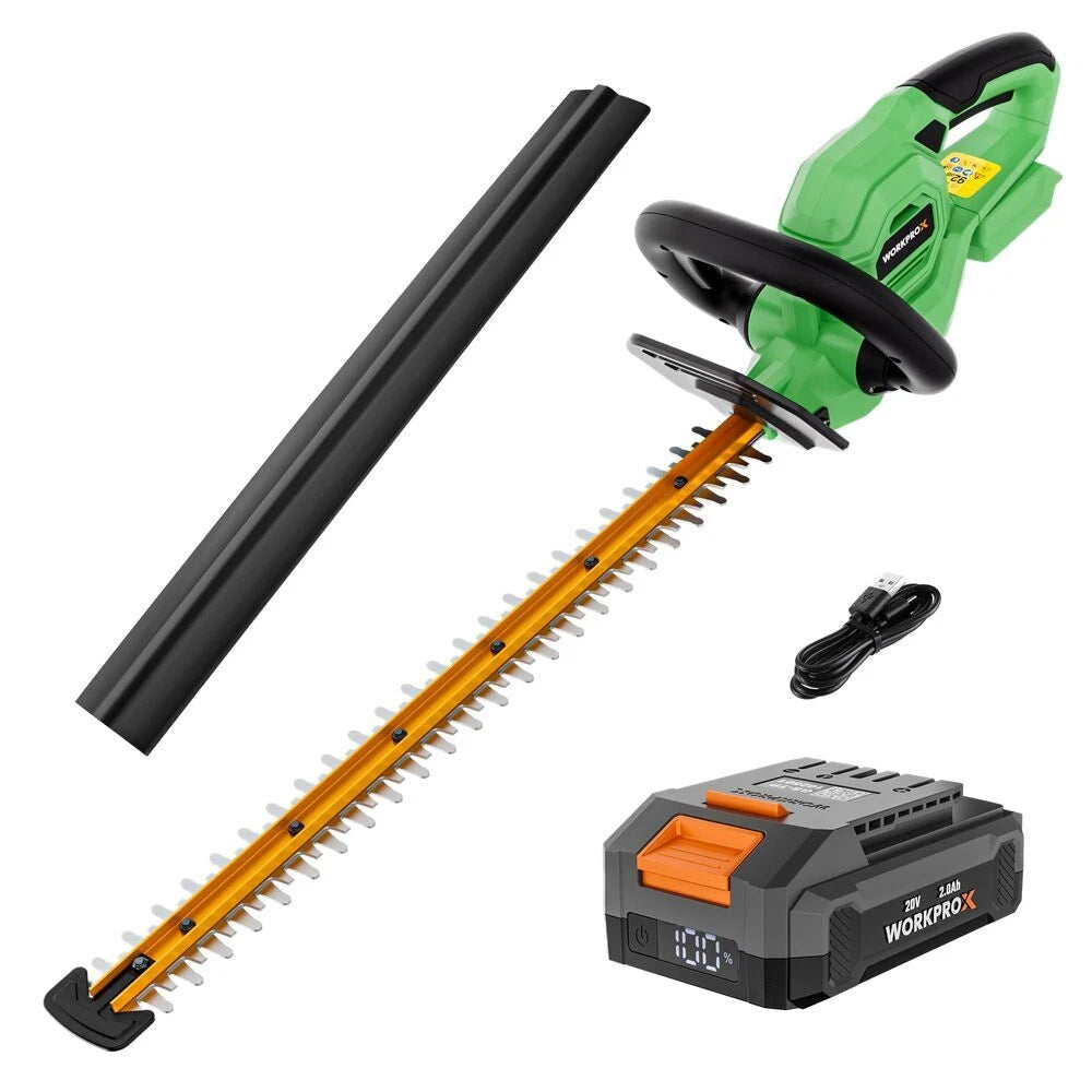Workprox 20V 22" Cordless Hedge Trimmers Electric Bush Shrub Trimmer