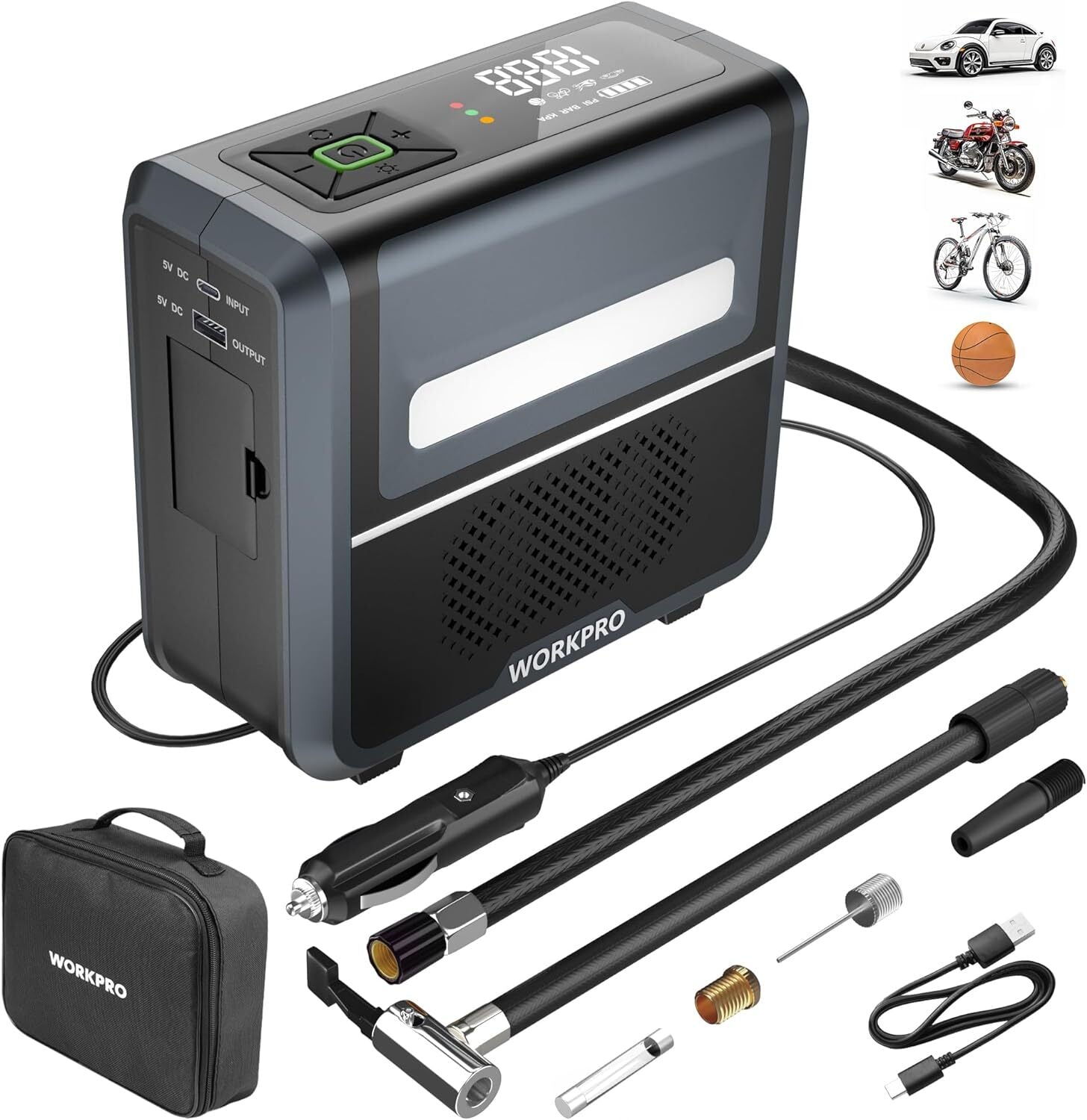 WORKPRO 12V Tire Inflator 150PSI by WORKPRO