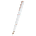 Hongdian 920 White Metal Fountain Pen Rose Gold Plated Ef/f Nib