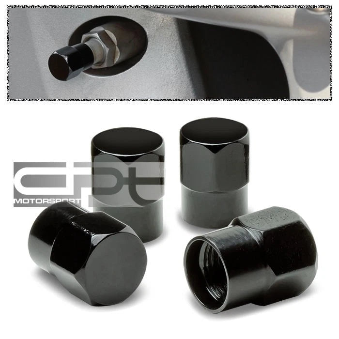 Aluminum Coated Tire/rim Valve Air Port Dust Cover Stem Cap Black