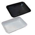 Set Of 2 Plastic Sorting Trays Black & White Rectangular Jewelry