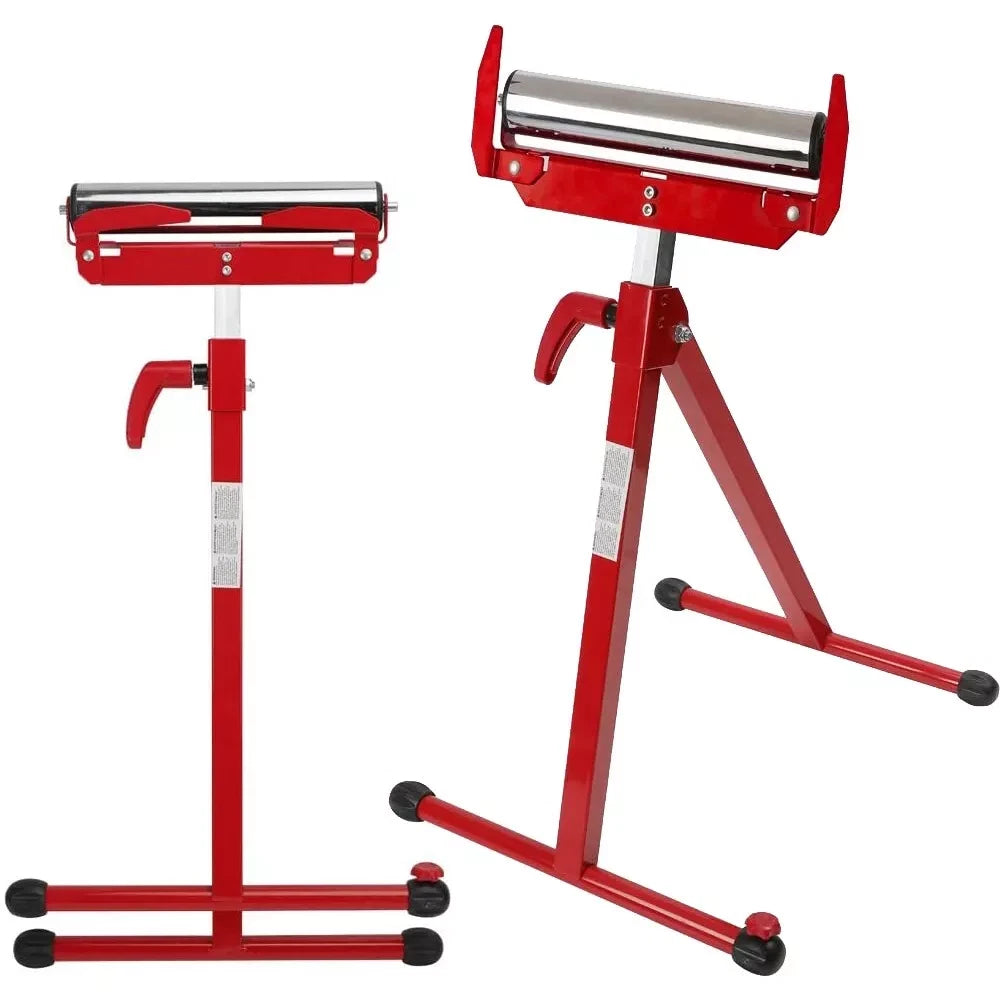 WORKPRO Heavy Duty Folding Roller Stands Height Adjustable W/250 LB Load 1PC/2PC