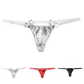 Bulge Pouch Underwear Patent Leather Thong G-string Bulge Pouch V-back