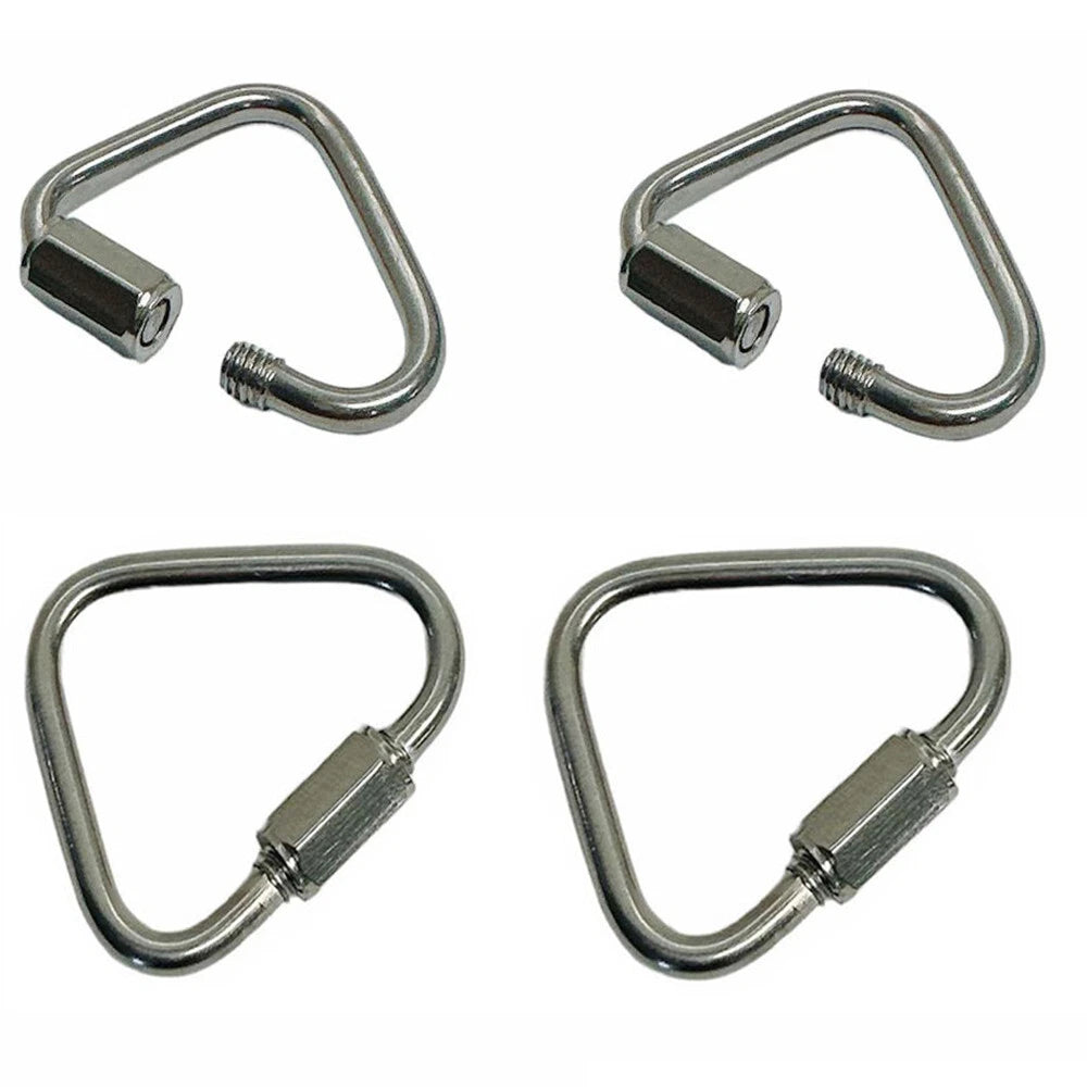 T316 Stainless Steel 1/8" Delta Quick Link Triangle Carabiners 330 Lb