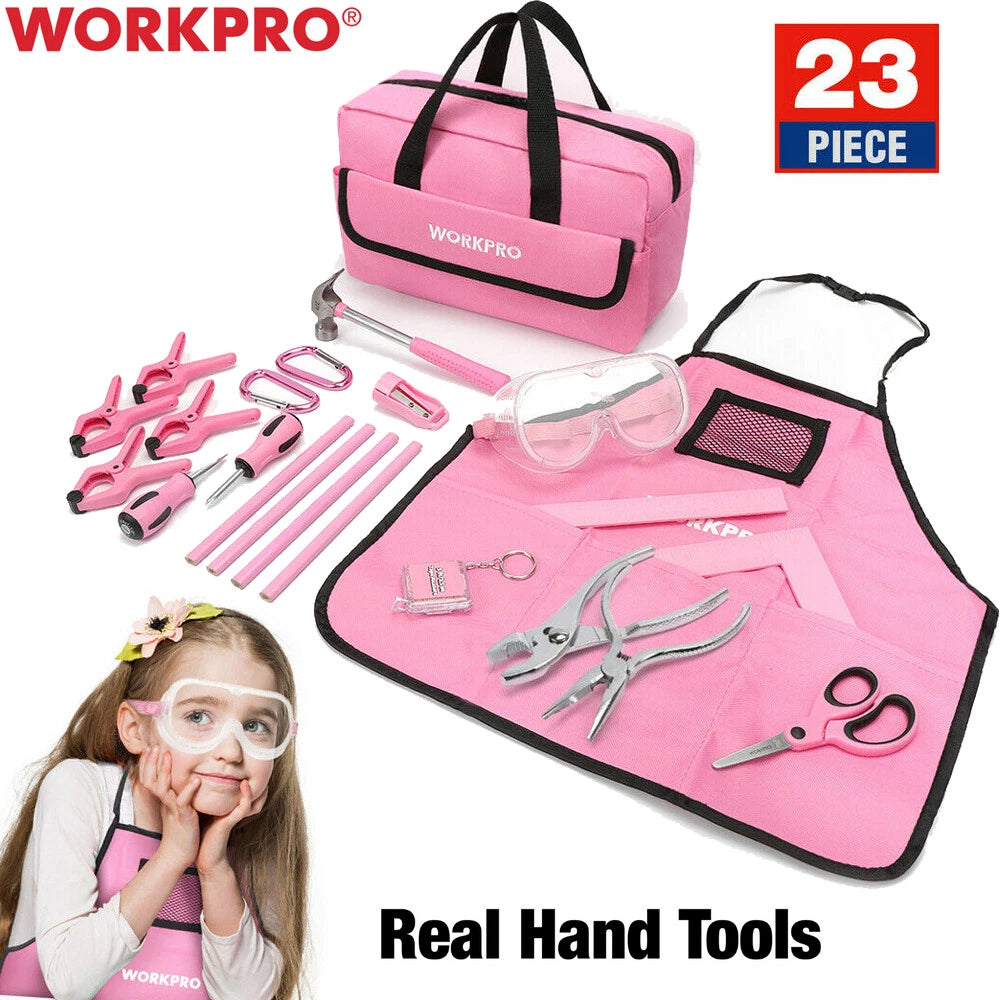 Workpro Pink Kid Tool Kits Pink Home Diy | Built Supply Co