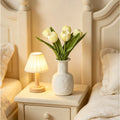 Artificial Tulips With Flocking Finish For Elegant For Home Interior
