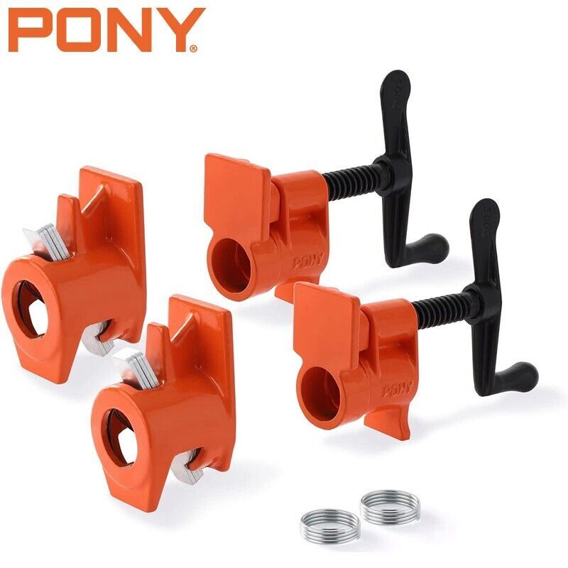 PONY 2-Pack 3/4 Inch Pipe Clamp Set by PONY