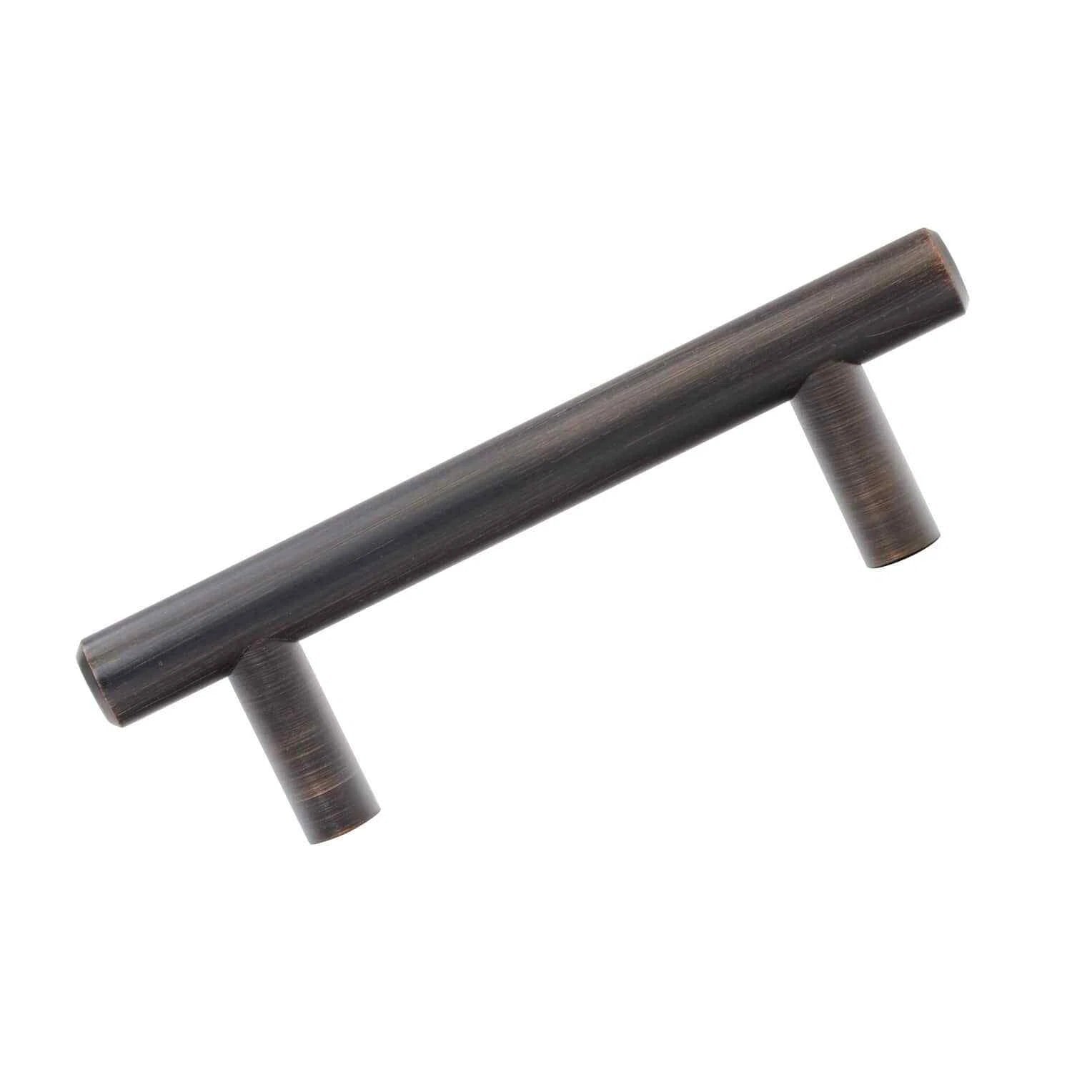 Contemporary Euro Style 3-3/4" Solid Oil Rubbed Bronze Cabinet Handle