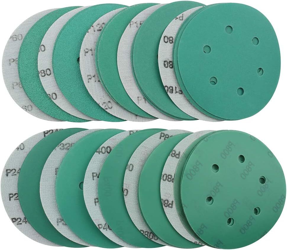50x 6in PSA Adhesive Sanding Disc 220 Grit by Unbranded