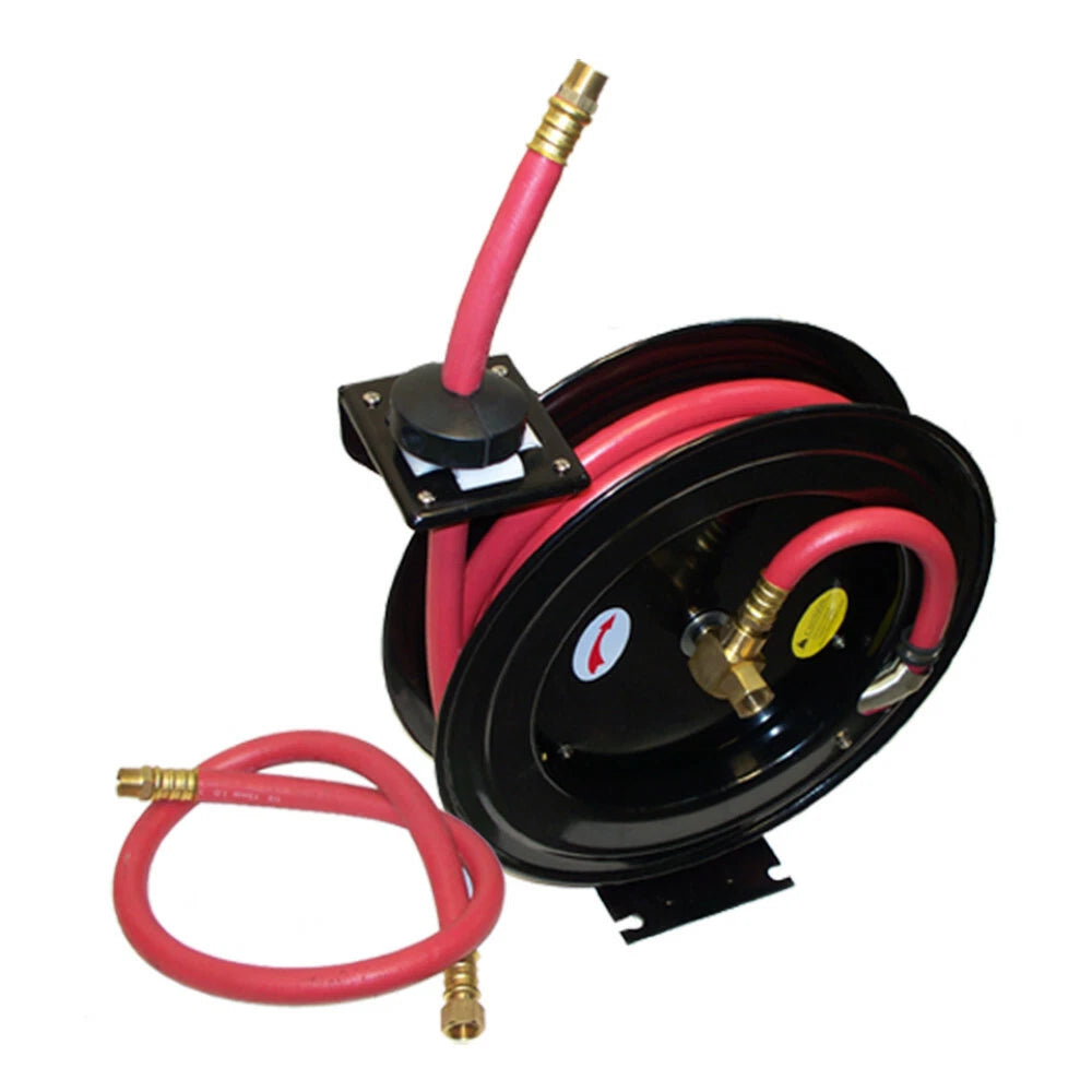 3/8 X 25 Inch Retractable Air Hose Reel Wall Truck Mount 300PSI