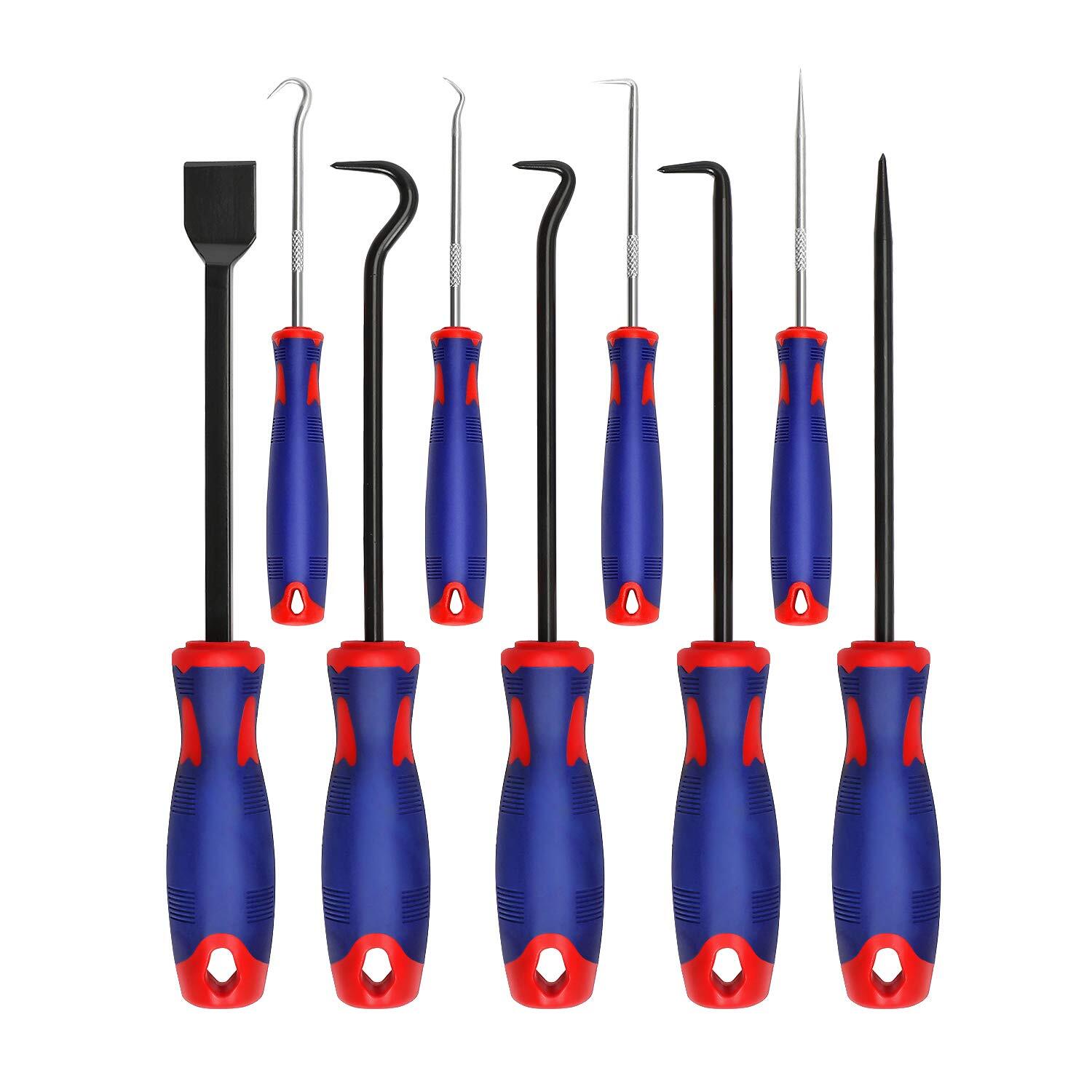 WORKPRO 9PC Precision Pick Hook Set with Scraper Automotive Electronic