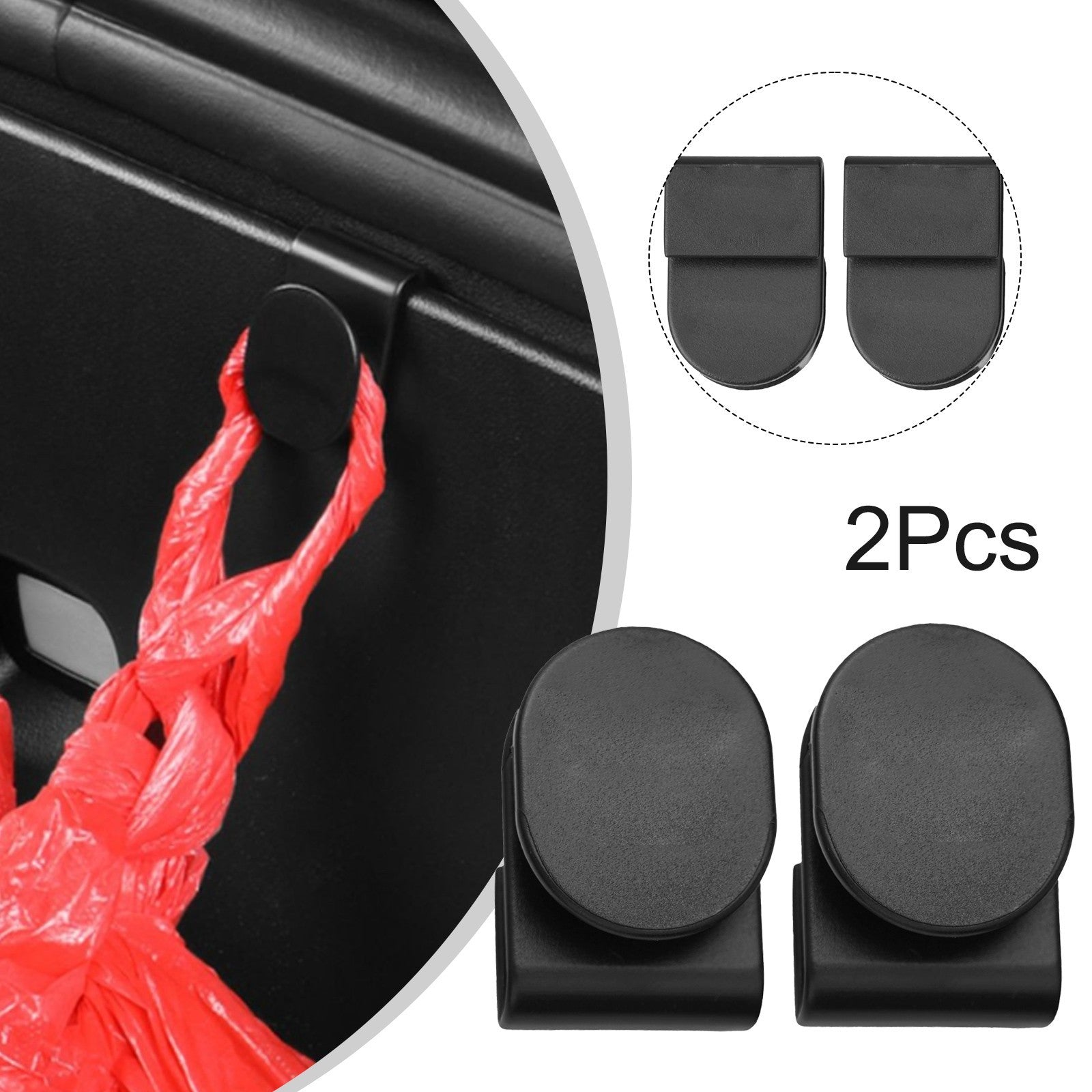Trunk Hook ABS Black Car Part Cargo Hook Holder