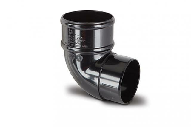 68mm Downpipe 92.5° Offset Bend Round Black