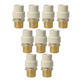 10 Pack XFITTING 1/2" Male NPT x 1/2" CPVC Adapter, Lea