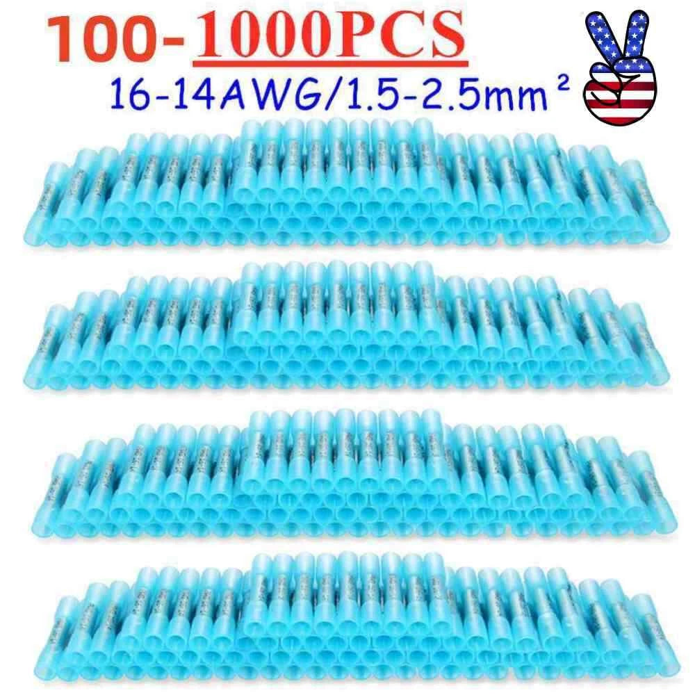 Blue 14-16awg Heat Shrink Waterproof Wire Connectors Butt Seal