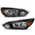 Fit 2015-2018 Ford Focus Gen3 Pair Black Housing | Built Supply Co