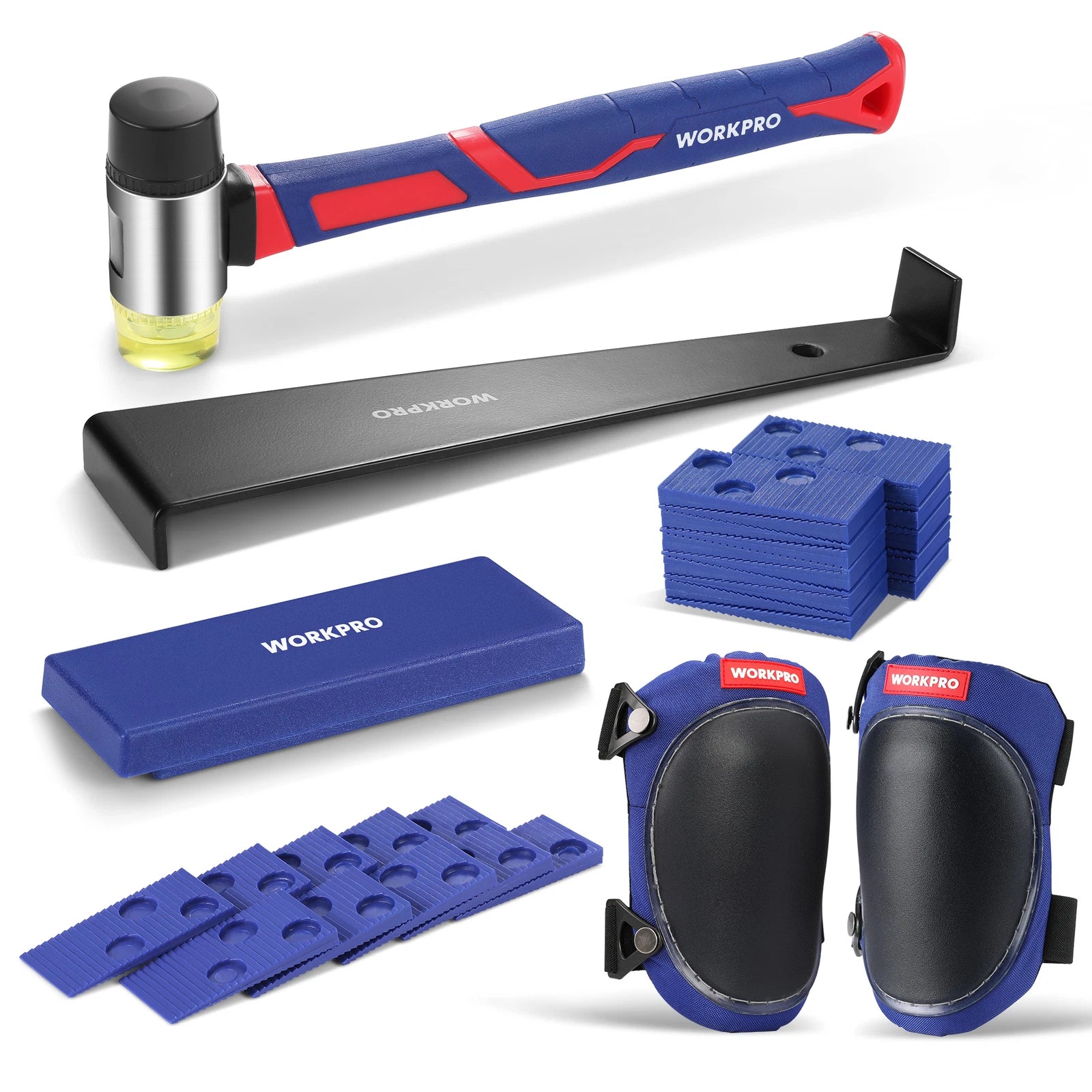 Workpro Laminate Flooring Installation Kit- Rubber Mallet With