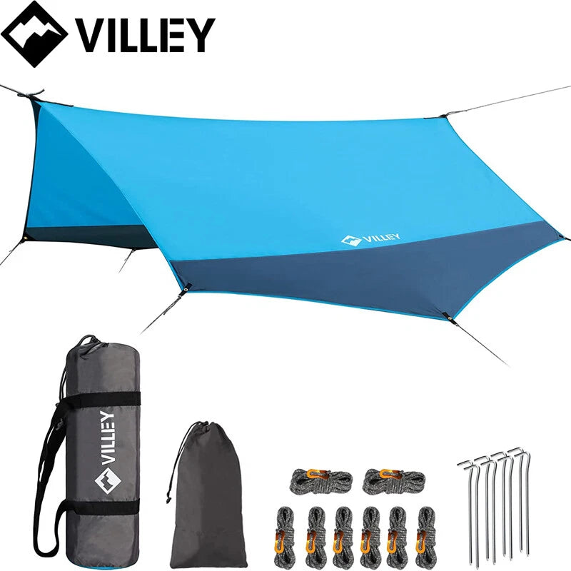 Villey 13 X 11.5ft Waterproof Camping Tarp Hammock Tent Rain Fly