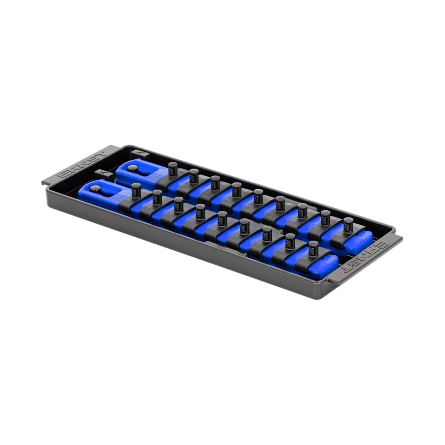 Ernst 8555 1/4" 2-Rail Socket Boss Storage Organiser 8" Blue