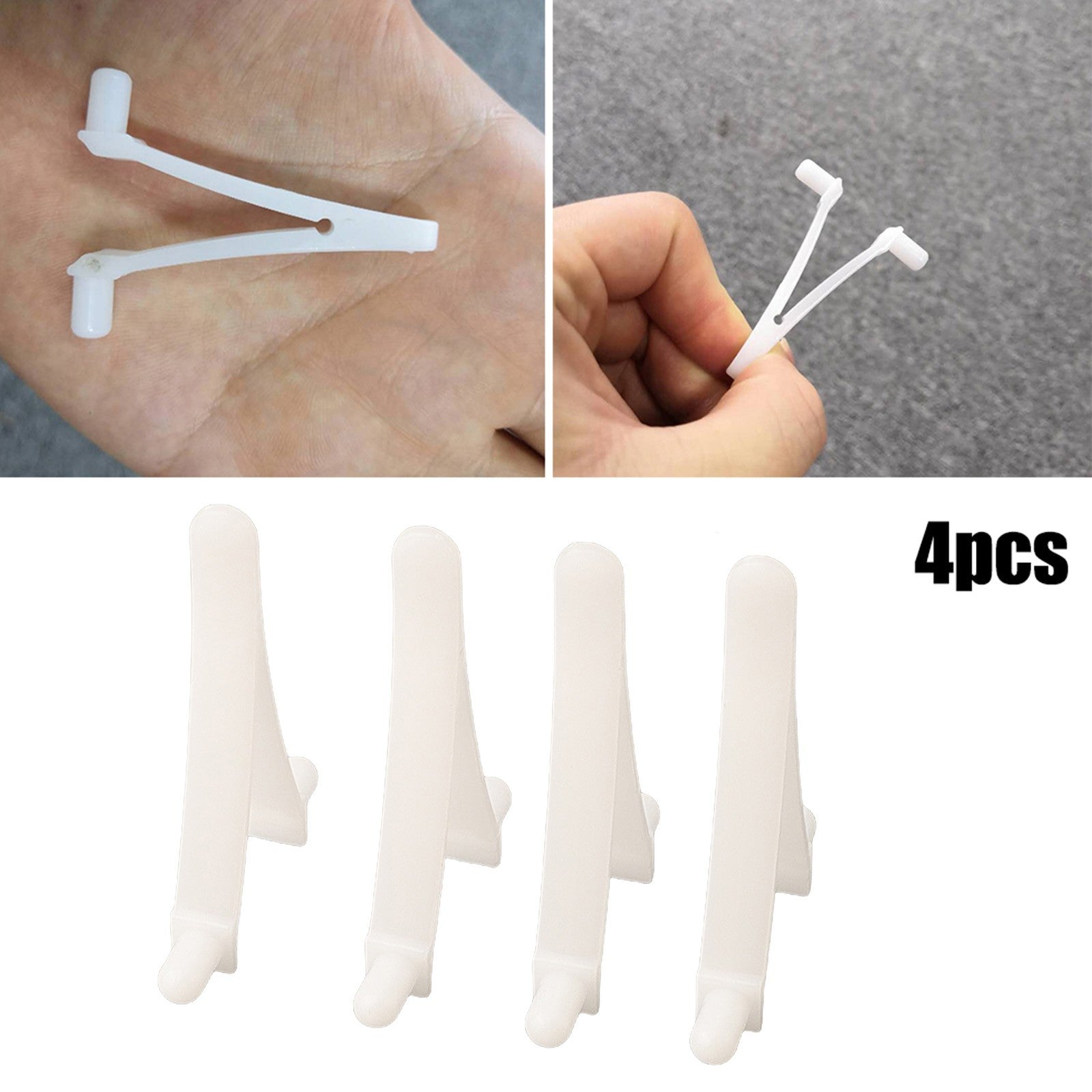 New ListingHeavy Duty Plastic Construction 4 Pack V Style Wishbone Spring Clip f