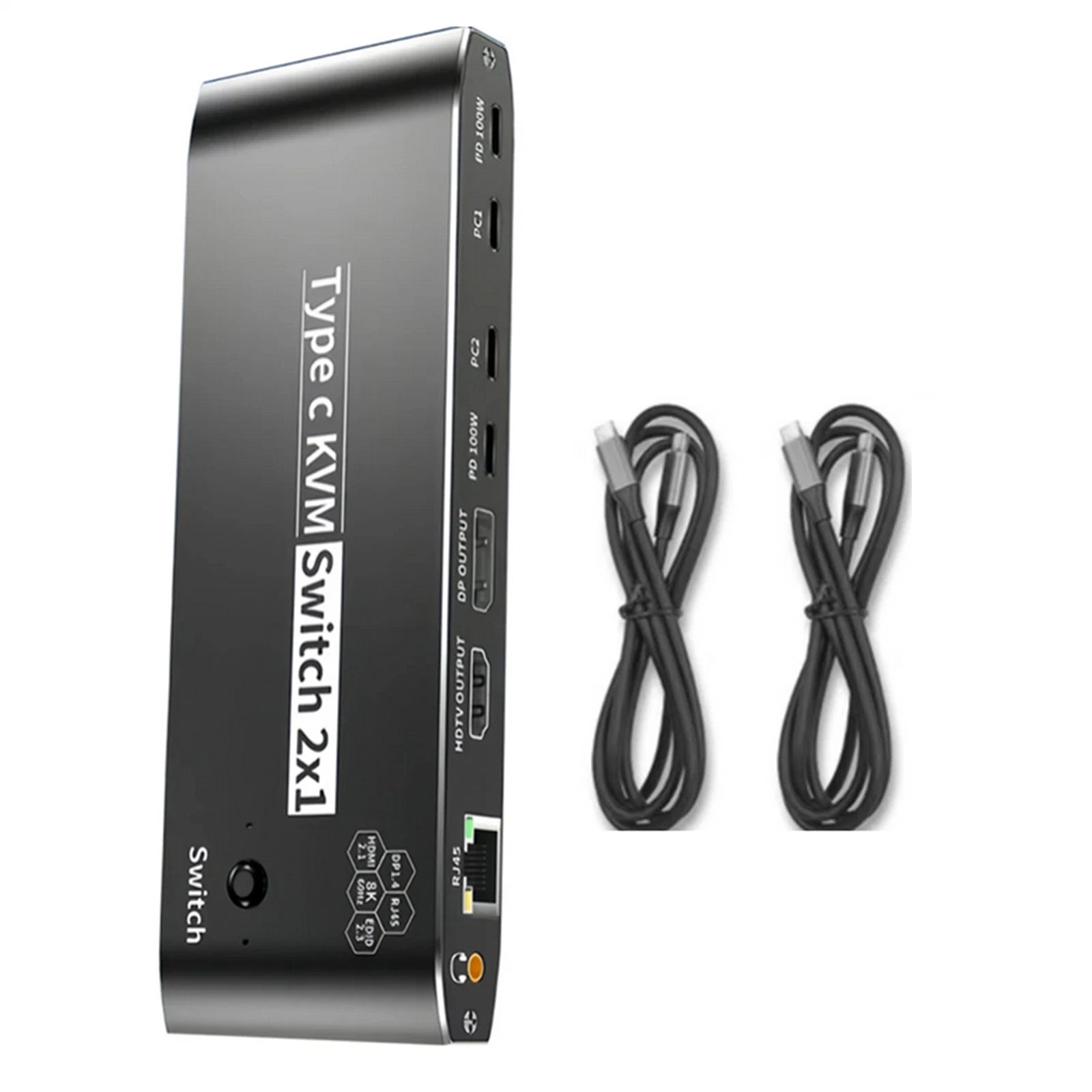 2 In 1 Out 100W 8k Type C Kvm Switcher Splitter Kvm | Built Supply Co