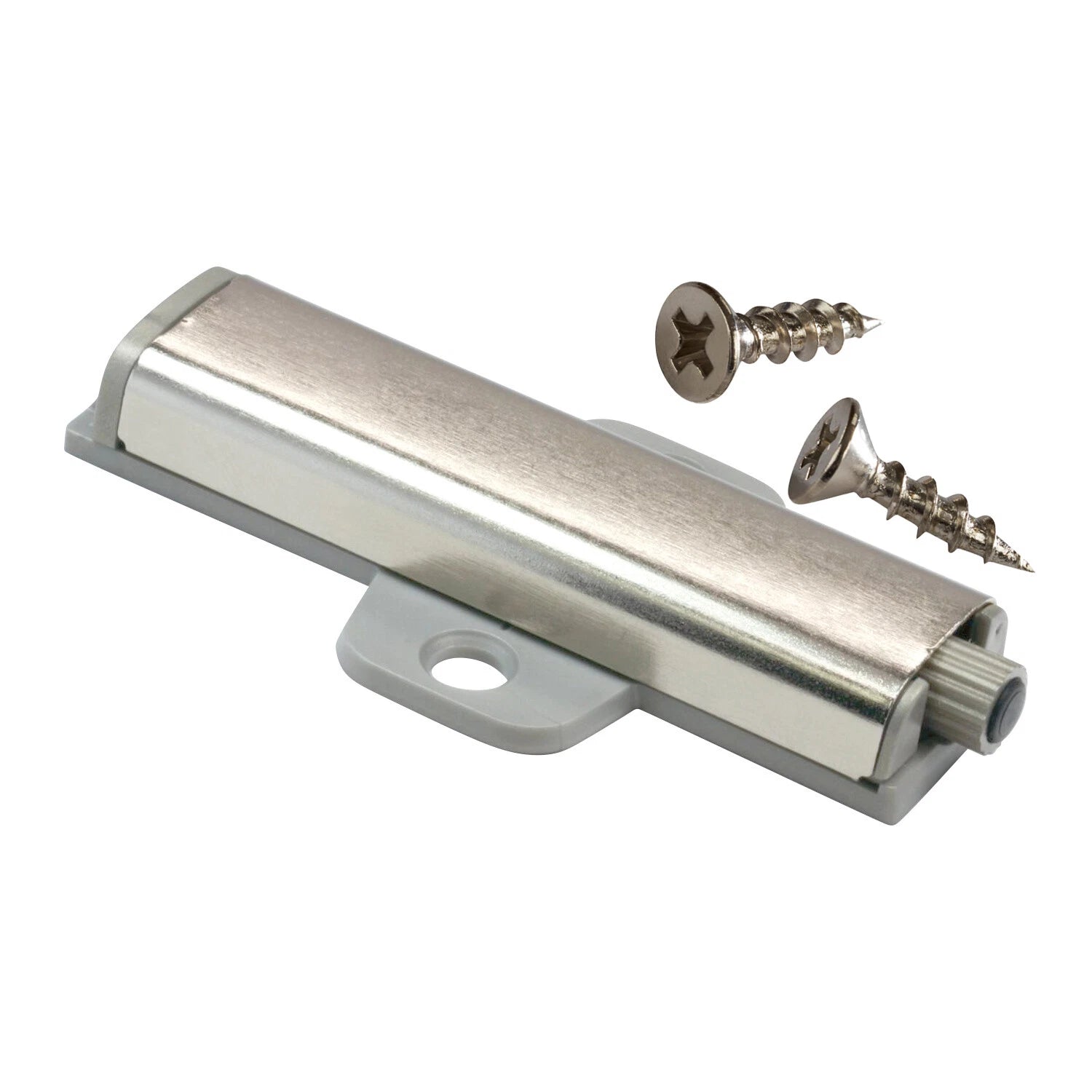 Slim Brushed Nickel Drawer Cabinet Door Cross Push Touch Latch