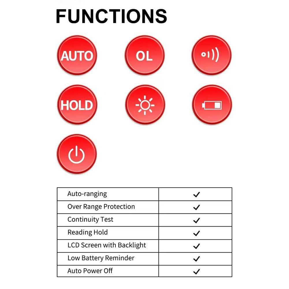 Portable K8 Digital Multimeter - Manual/Auto Range by None