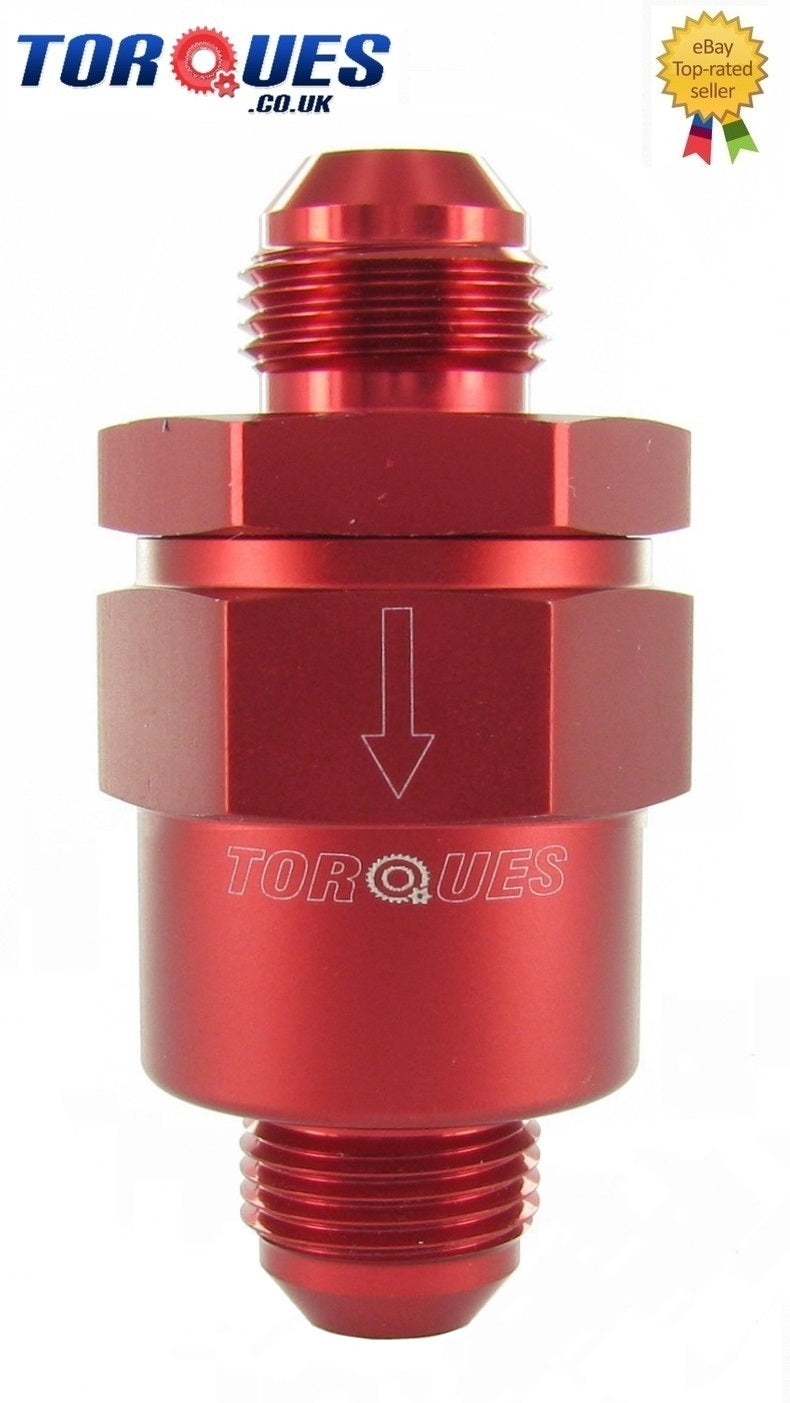 AN -6 (AN6 AN 06) Red Anodised Billet Check Valve