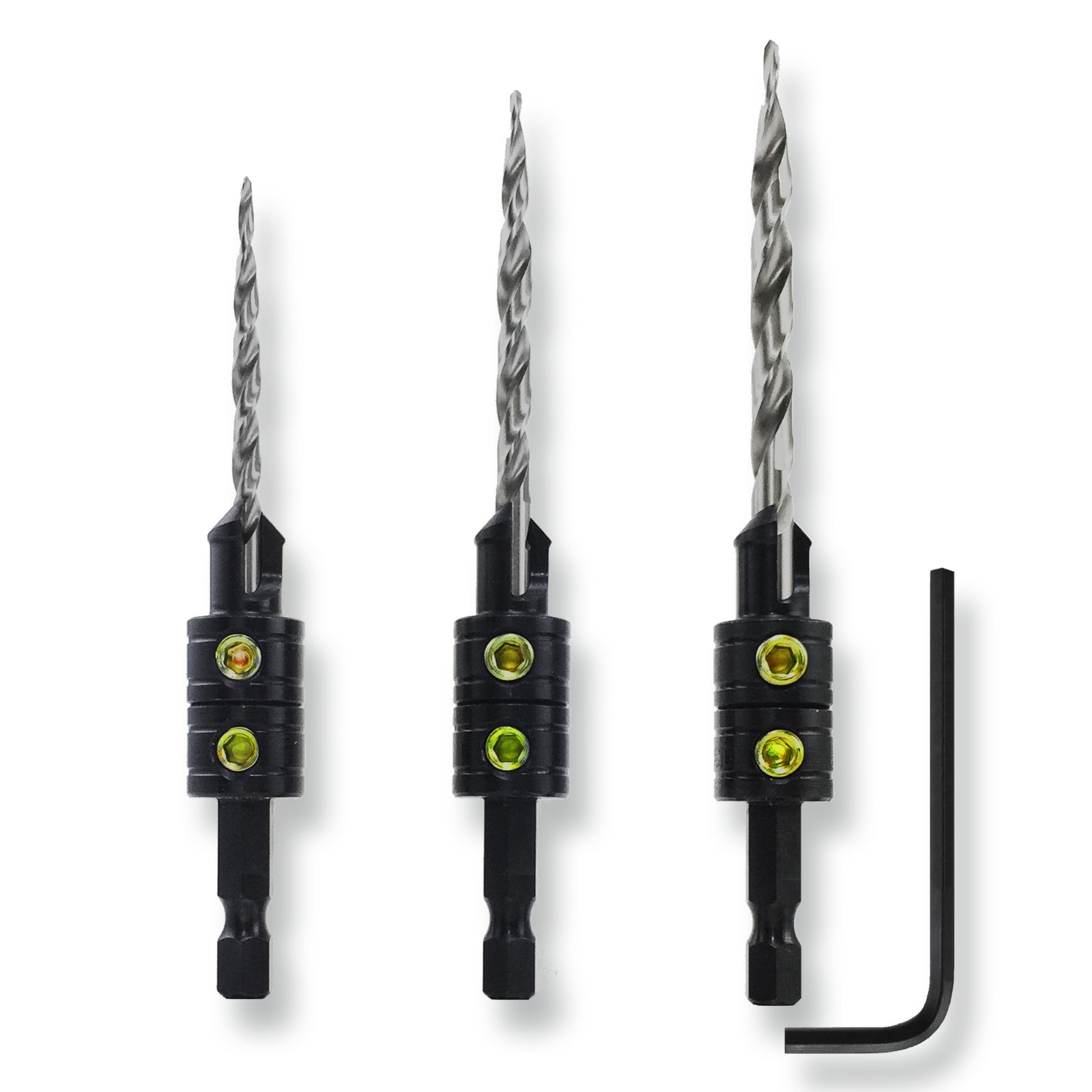 Snappy 3pc Tapered Drill Bit Countersink Set