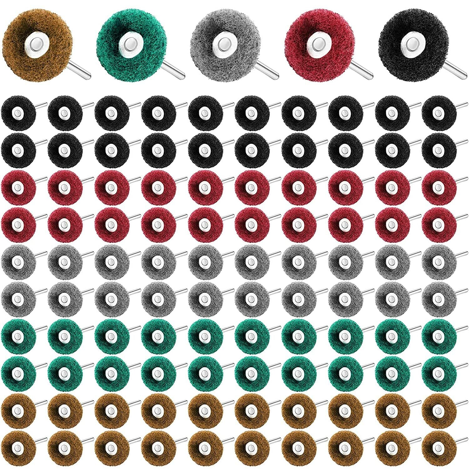 25mm Abrasive Metal Polishing Buffing Wheel Burr Kit Set by Unbranded