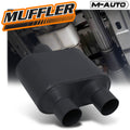 Black 2.5"Inlet/Dual 2.25"Outlet Race Performance Singl