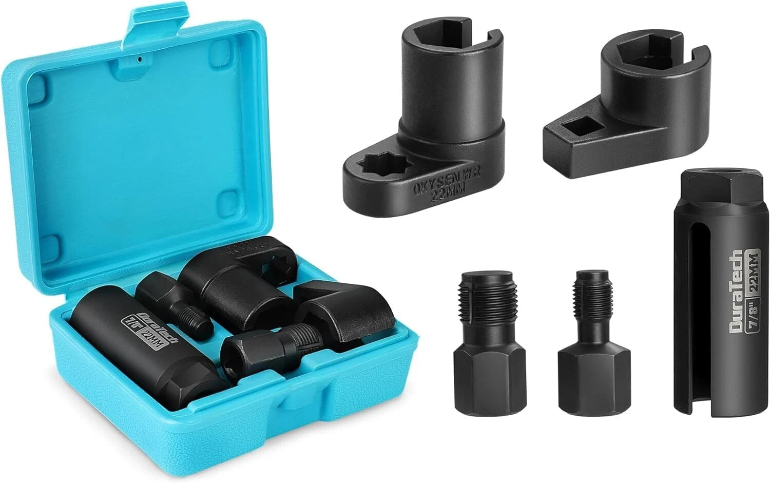 Duratech O2 Oxygen Sensor Socket Thread Chaser Set, 3/8" 1/2" Drive X