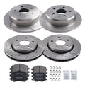 Front Rear Brake Rotors Ceramic Pads Set for Jeep Wrangler 2007-2017 S53041