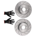 Front Drilled&Slotted Brake Rotors for Toyota RAV4 2006-2018 Camry