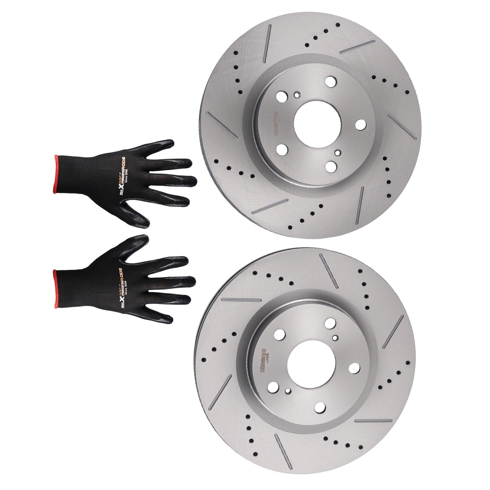Front Drilled&Slotted Brake Rotors for Toyota RAV4 2006-2018 Camry